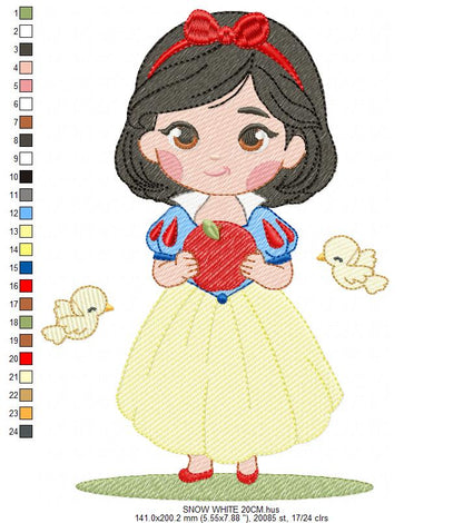 Snow White embroidery design - Disney Princess machine embroidery patterns - Instant digital download (Copy) Marcia Embroidery