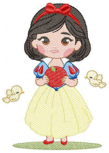Snow White embroidery design - Disney Princess machine embroidery patterns - Instant digital download (Copy) Marcia Embroidery