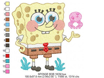 SPONGE BOB embroidery designs - SPONGE BOB embroidery design machine embroidery pattern - Puppy embroidery file - instant download pes (Copy) Marcia Embroidery