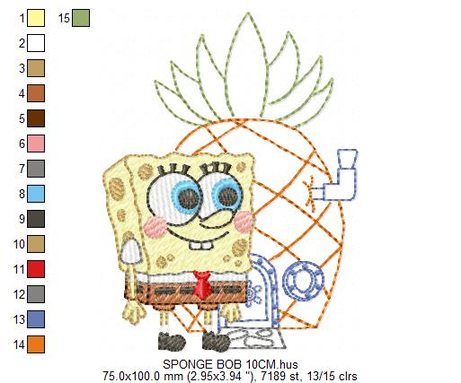 SPONGE BOB embroidery designs - SPONGE BOB embroidery design machine embroidery pattern - Puppy embroidery file - instant download pes (Copy) Marcia Embroidery