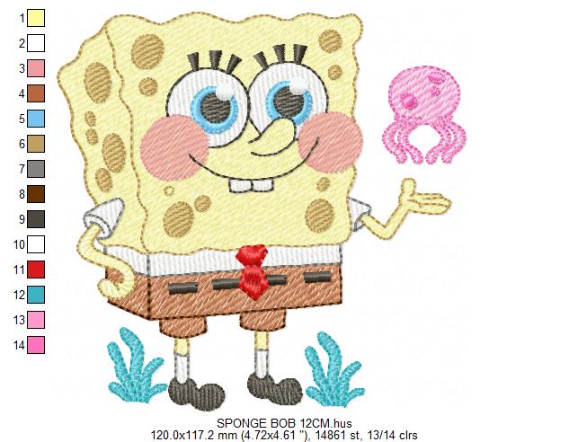 SPONGE BOB embroidery designs - SPONGE BOB embroidery design machine embroidery pattern - Puppy embroidery file - instant download pes (Copy) Marcia Embroidery