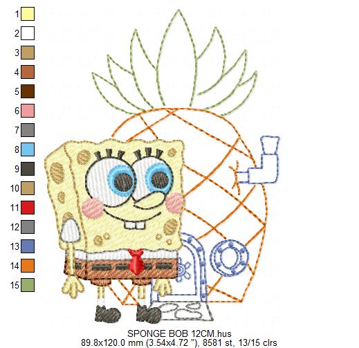 SPONGE BOB embroidery designs - SPONGE BOB embroidery design machine embroidery pattern - Puppy embroidery file - instant download pes (Copy) Marcia Embroidery