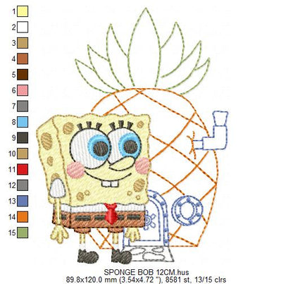 SPONGE BOB embroidery designs - SPONGE BOB embroidery design machine embroidery pattern - Puppy embroidery file - instant download pes (Copy) Marcia Embroidery