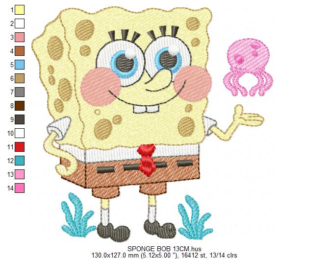 SPONGE BOB embroidery designs - SPONGE BOB embroidery design machine embroidery pattern - Puppy embroidery file - instant download pes (Copy) Marcia Embroidery