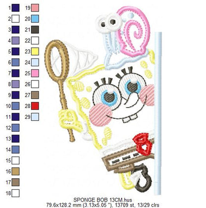 SPONGE BOB embroidery designs - SPONGE BOB embroidery design machine embroidery pattern - Puppy embroidery file - instant download pes (Copy) Marcia Embroidery