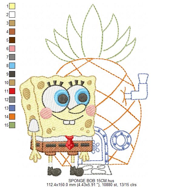 SPONGE BOB embroidery designs - SPONGE BOB embroidery design machine embroidery pattern - Puppy embroidery file - instant download pes (Copy) Marcia Embroidery