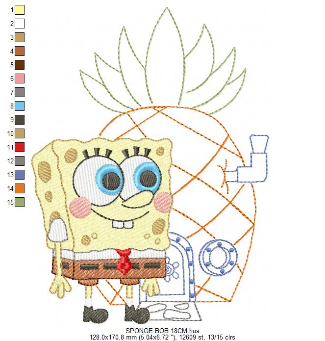 SPONGE BOB embroidery designs - SPONGE BOB embroidery design machine embroidery pattern - Puppy embroidery file - instant download pes (Copy) Marcia Embroidery
