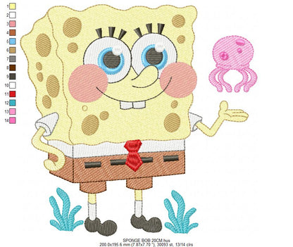 SPONGE BOB embroidery designs - SPONGE BOB embroidery design machine embroidery pattern - Puppy embroidery file - instant download pes (Copy) Marcia Embroidery