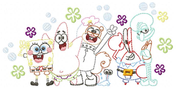 SPONGE BOB embroidery designs - SPONGE BOB embroidery design machine embroidery pattern - Puppy embroidery file - instant download pes (Copy) Marcia Embroidery