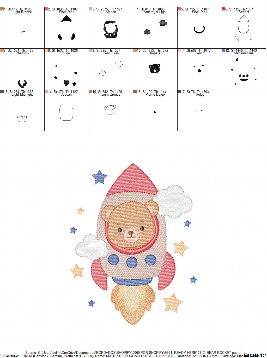 Space Rocket embroidery designs - Rocket with stars machine embroidery pattern - Baby Boy file - Instant digital download pes jef dst (Copy) Marcia Embroidery