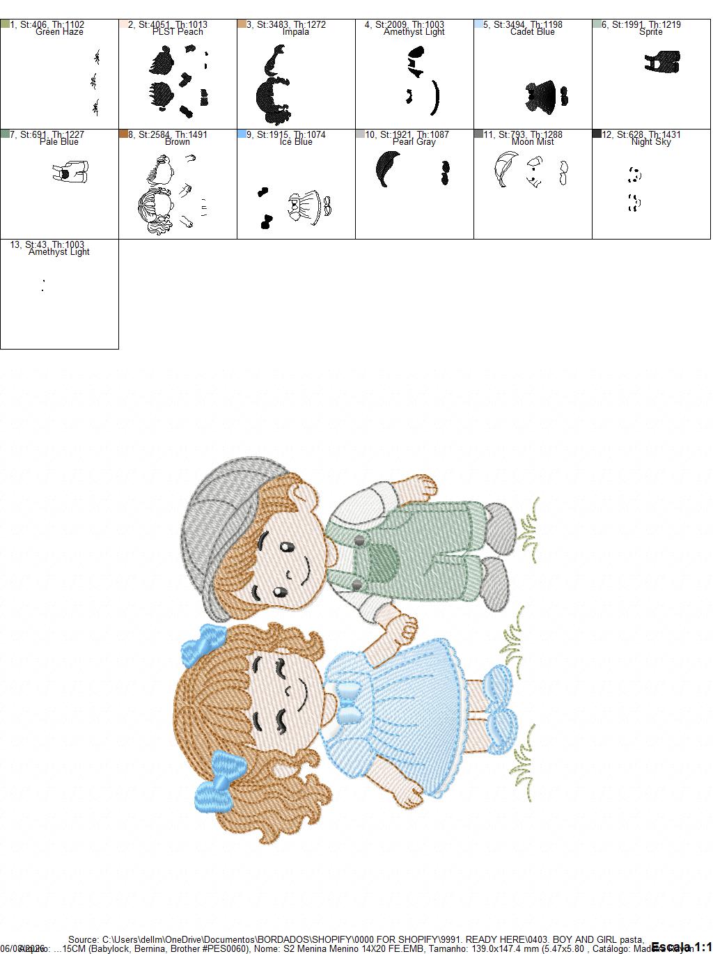 Baby boy and girl embroidery design - Brother and Sister embroidery designs machine embroidery pattern - kid embroidery file - children toddler - Digital download