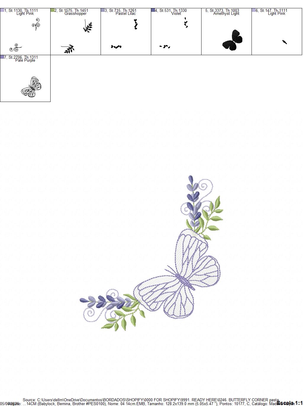 Butterfly embroidery design - Delicate butterfly with laurel frame machine embroidery pattern - Baby Girl file - Instant digital download pes jef dst (Copy) Marcia Embroidery