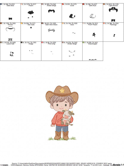 Cowboy embroidery design - Baby boy embroidery designs machine embroidery pattern - Kid embroidery file Cowboy with Horse instant download (Copy) Marcia Embroidery