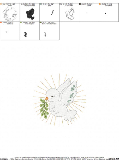 Dove embroidery designs - Holy Spirit embroidery design machine embroidery pattern - Catholic embroidery - Religious Eucharist - download (Copy) Marcia Embroidery