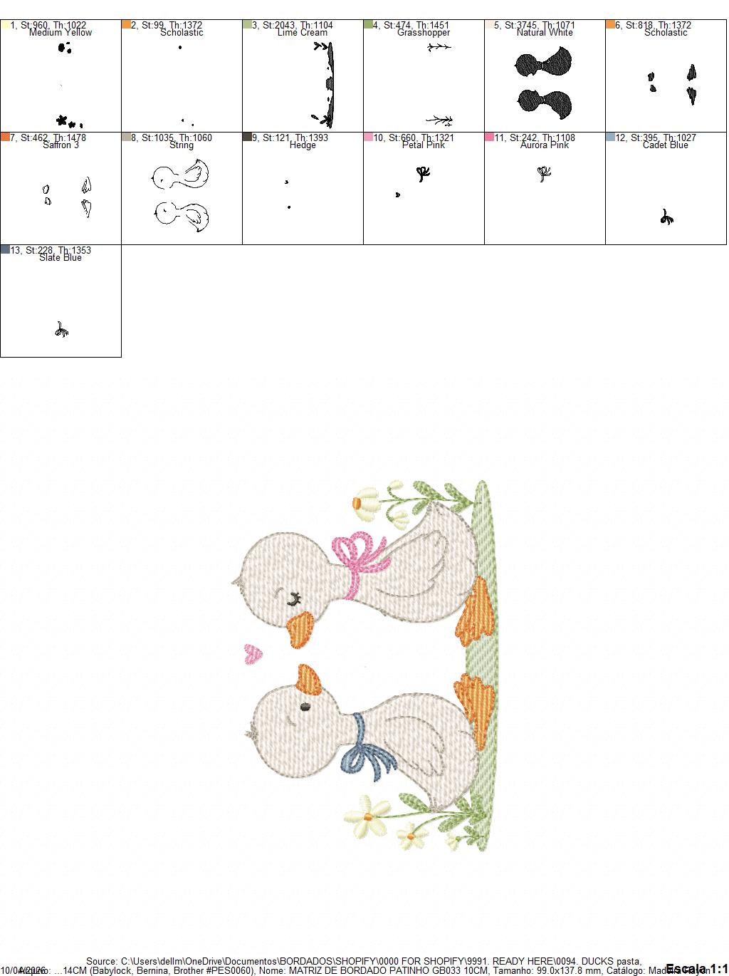 Duck embroidery design - Baby boy duck with mama machine embroidery pattern - Swimming duck file - Instant digital download pes jef dst hus (Copy) Marcia Embroidery