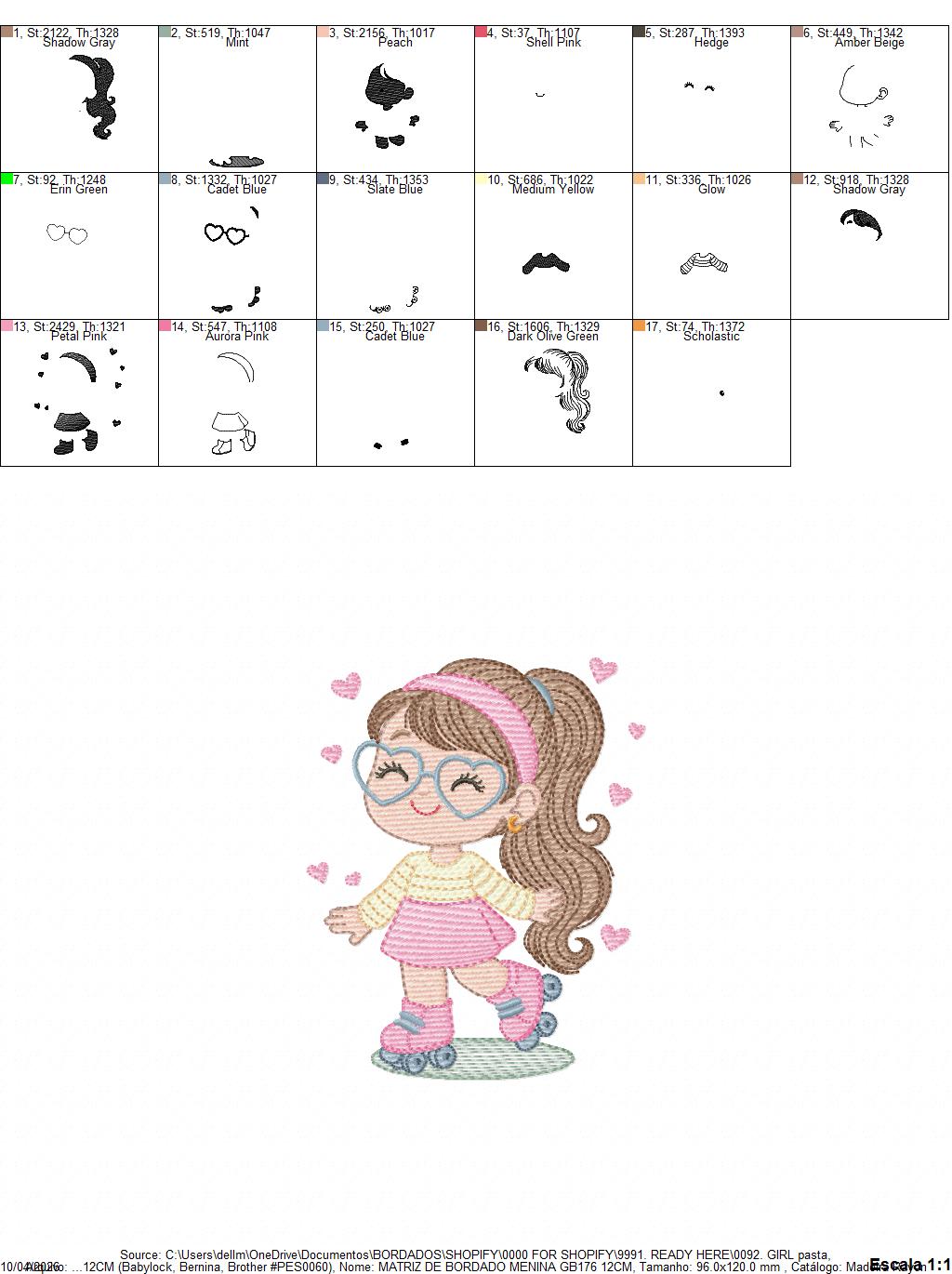 Girl embroidery designs - Flower girl embroidery design machine embroidery pattern - girl with flowers embroidery file butterfly embroidery (Copy) Marcia Embroidery