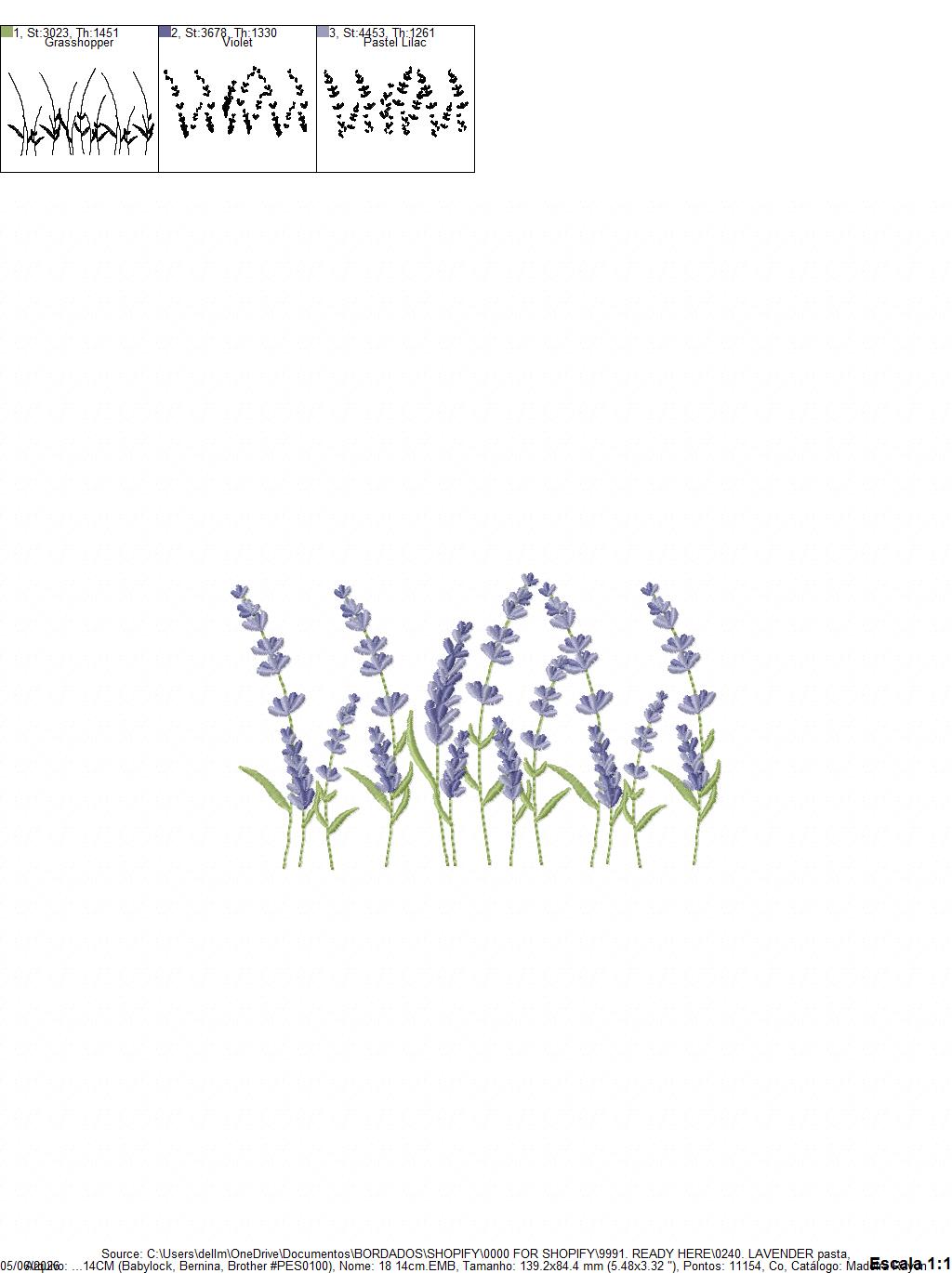 Lavender flowers embroidery design - Flower garden machine embroidery pattern - Floral Kitchen Tea towel - Instant download pes jef