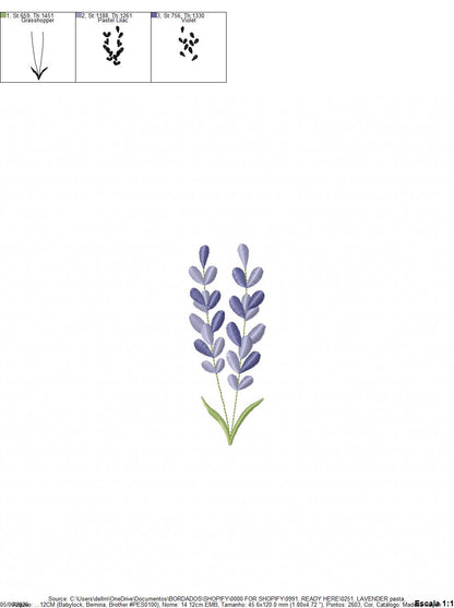 Lavender flowers embroidery design - Flower garden machine embroidery pattern - Floral Kitchen Tea towel - Instant download pes jef (Copy) Marcia Embroidery