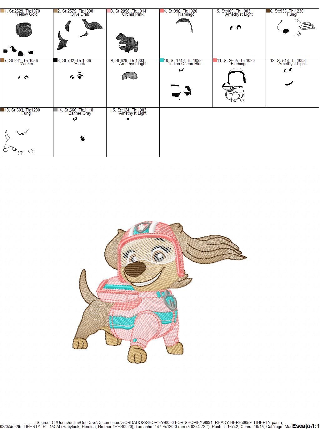 Paw Patrol embroidery designs - Dog Liberty machine embroidery patterns - Baby Girl Boy file - Instant digital download pes jef dst exp hus vp3 - Zuma Chase Rubble Skye Marshall Everest Ryder Rocky Marcia Embroidery