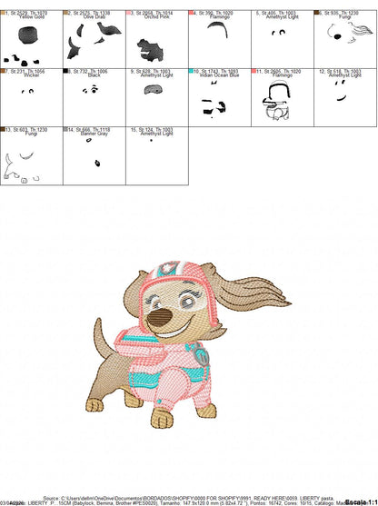 Paw Patrol embroidery designs - Dog Liberty machine embroidery patterns - Baby Girl Boy file - Instant digital download pes jef dst exp hus vp3 - Zuma Chase Rubble Skye Marshall Everest Ryder Rocky Marcia Embroidery