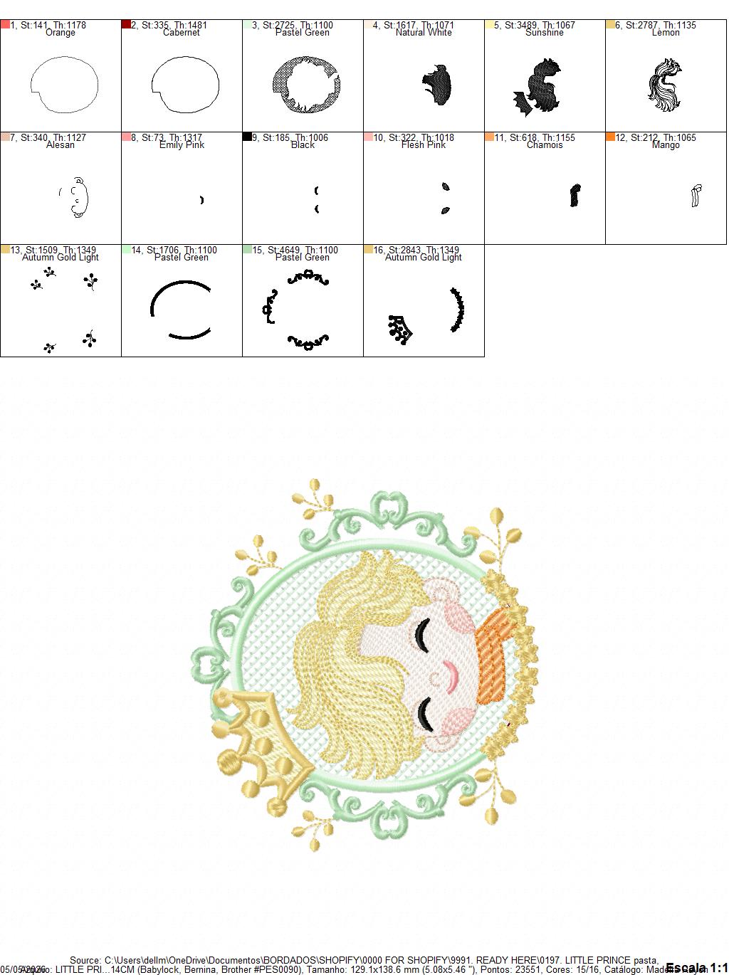 The Little Prince embroidery design - Little Prince with crown machine embroidery pattern - Baby boy and girl Fairytale file - Instant digital download pes jef Marcia Embroidery
