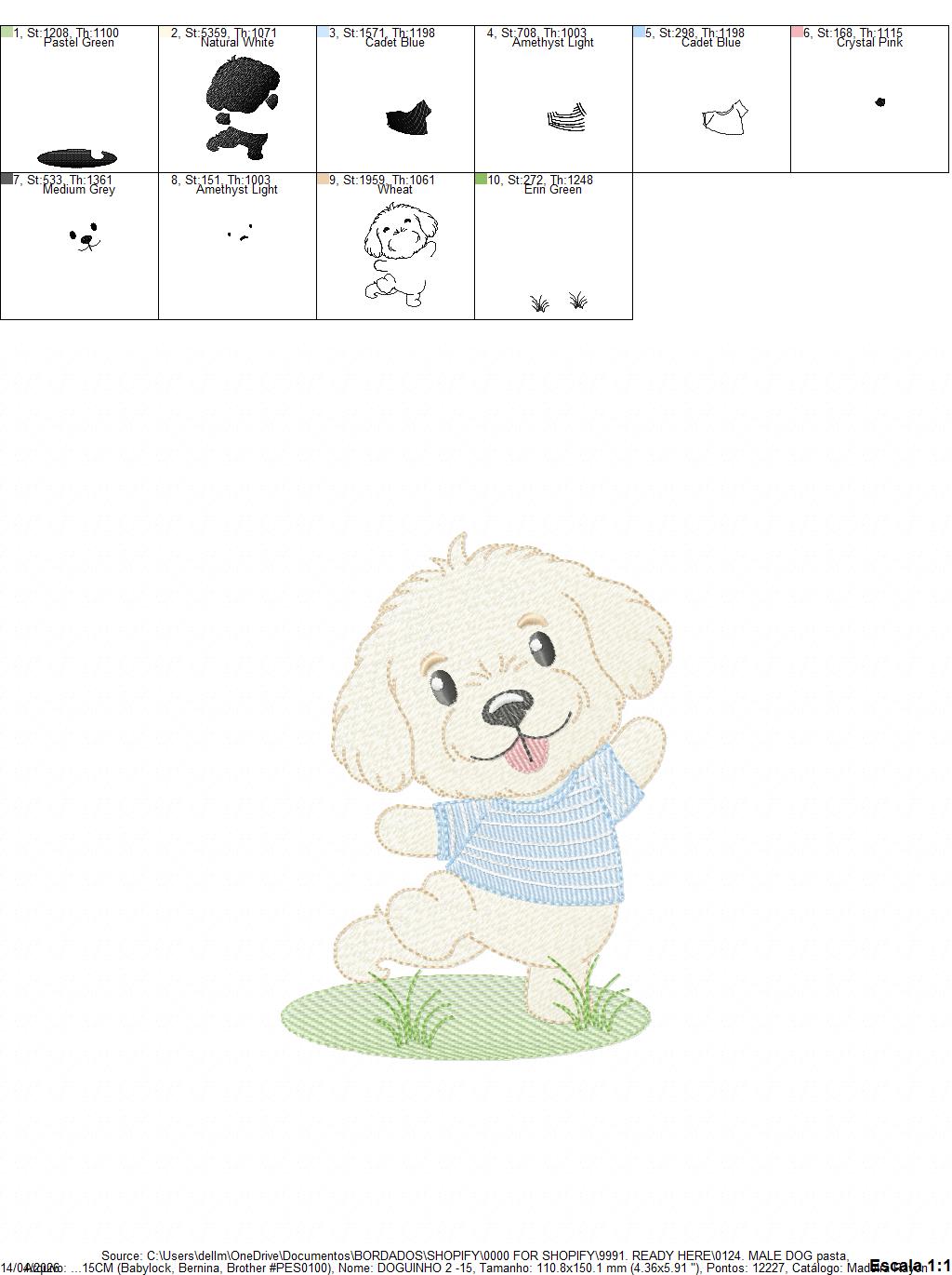 Male Dog embroidery designs - Happy running dog embroidery design machine embroidery pattern - Puppy embroidery file - instant download pes (Copy) Marcia Embroidery
