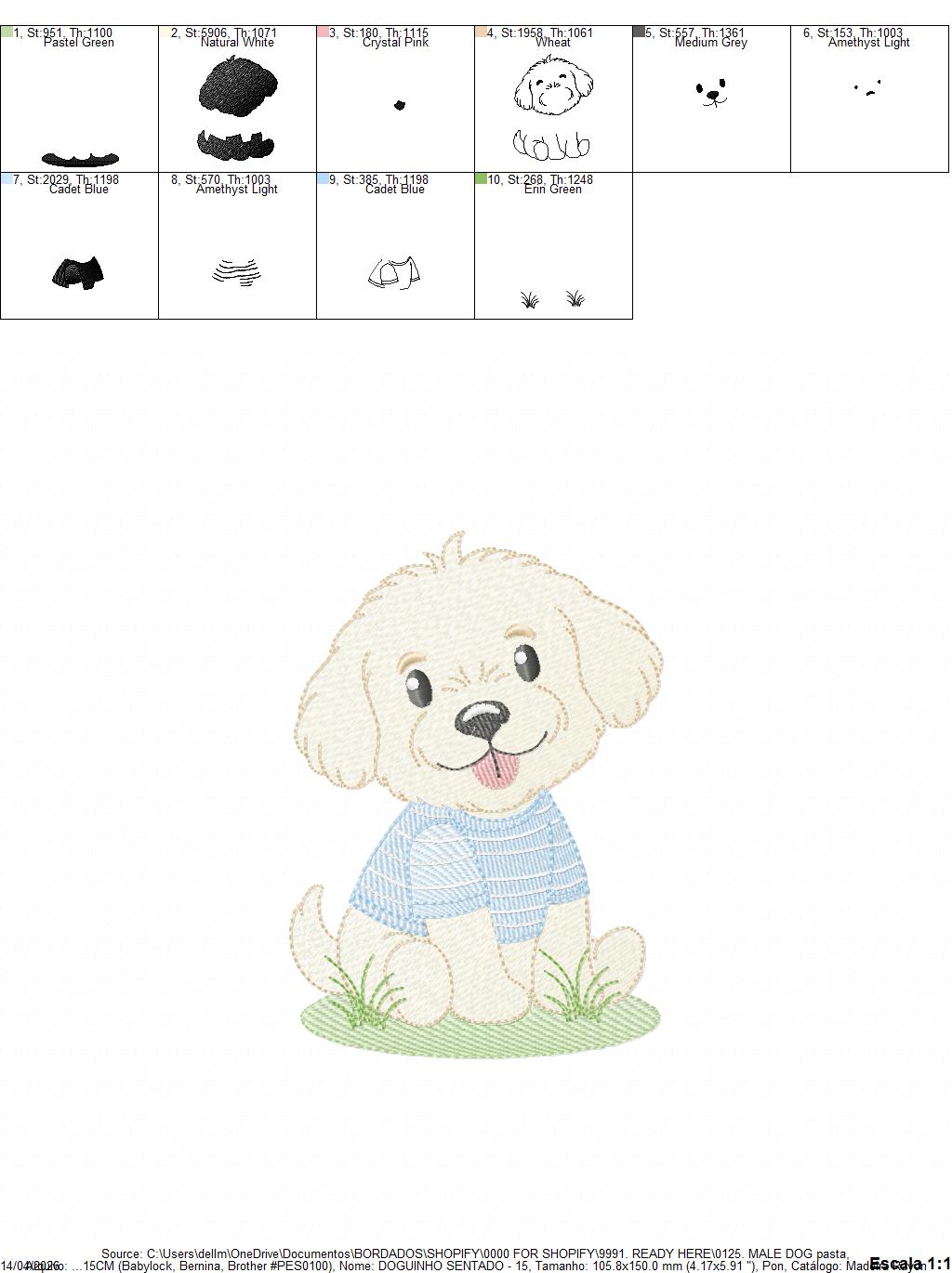 Male Dog embroidery designs - Happy running dog embroidery design machine embroidery pattern - Puppy embroidery file - instant download pes (Copy) (Copy) Marcia Embroidery