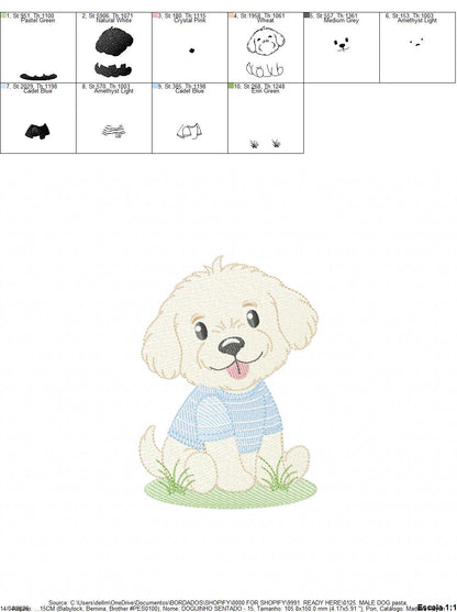 Male Dog embroidery designs - Happy running dog embroidery design machine embroidery pattern - Puppy embroidery file - instant download pes (Copy) (Copy) Marcia Embroidery