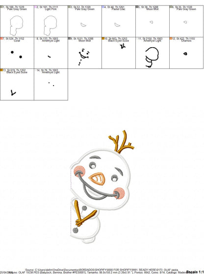 Olaf embroidery design machine embroidery pattern (Copy) Marcia Embroidery