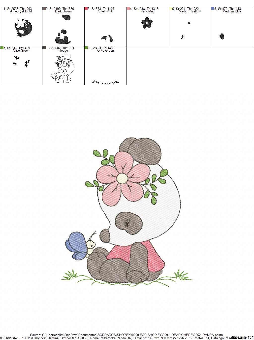 Panda embroidery design - Animal embroidery designs machine embroidery pattern - Baby boy embroidery file - Panda frame instant download pes (Copy) Marcia Embroidery