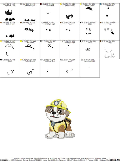 Paw Patrol embroidery designs - Dog Rubble machine embroidery patterns - Baby Girl Boy file - Instant digital download pes jef dst exp hus vp3 - Zuma Chase Rubble Skye Marshall Everest Ryder Rocky - Marcia Embroidery
