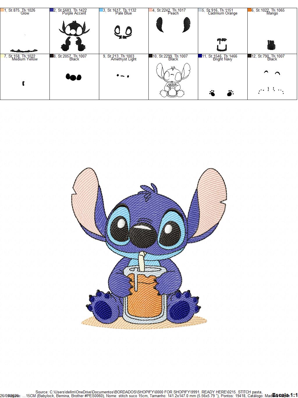 Stitch embroidery design - Lilo and Stitch Cartoon machine embroidery pattern - Baby boy and girl file - Instant digital download pes jef (Copy) Marcia Embroidery