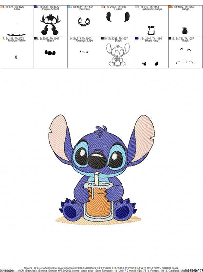 Stitch embroidery design - Lilo and Stitch Cartoon machine embroidery pattern - Baby boy and girl file - Instant digital download pes jef (Copy) Marcia Embroidery