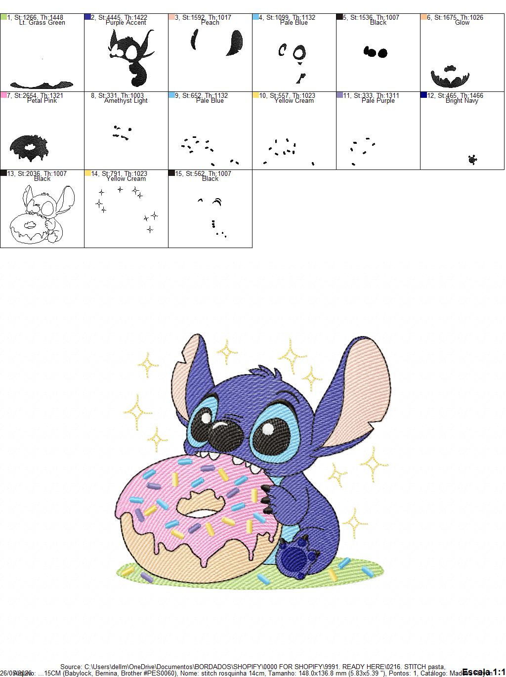Stitch embroidery design - Lilo and Stitch Cartoon machine embroidery pattern - Baby boy and girl file - Instant digital download pes jef (Copy) Marcia Embroidery