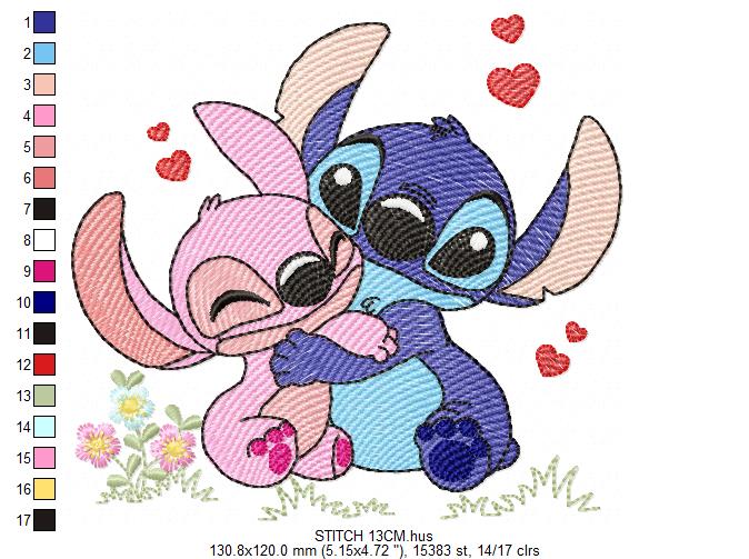 Stitch embroidery design - Lilo and Stitch Cartoon machine embroidery pattern - Baby boy and girl file - Instant digital download pes jef (Copy) Marcia Embroidery