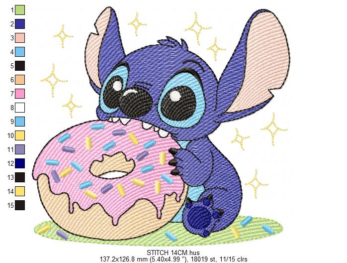 Stitch embroidery design - Lilo and Stitch Cartoon machine embroidery pattern - Baby boy and girl file - Instant digital download pes jef (Copy) Marcia Embroidery