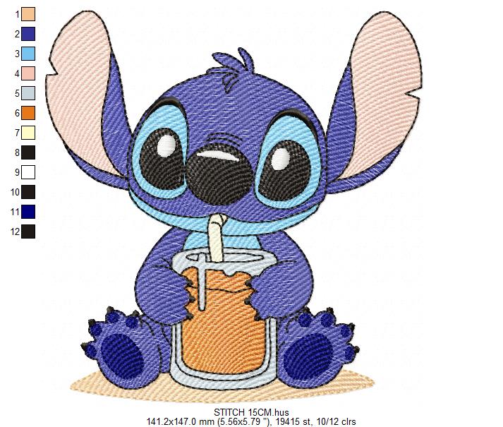 Stitch embroidery design - Lilo and Stitch Cartoon machine embroidery pattern - Baby boy and girl file - Instant digital download pes jef (Copy) Marcia Embroidery