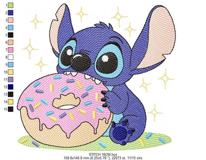 Stitch embroidery design - Lilo and Stitch Cartoon machine embroidery pattern - Baby boy and girl file - Instant digital download pes jef (Copy) Marcia Embroidery
