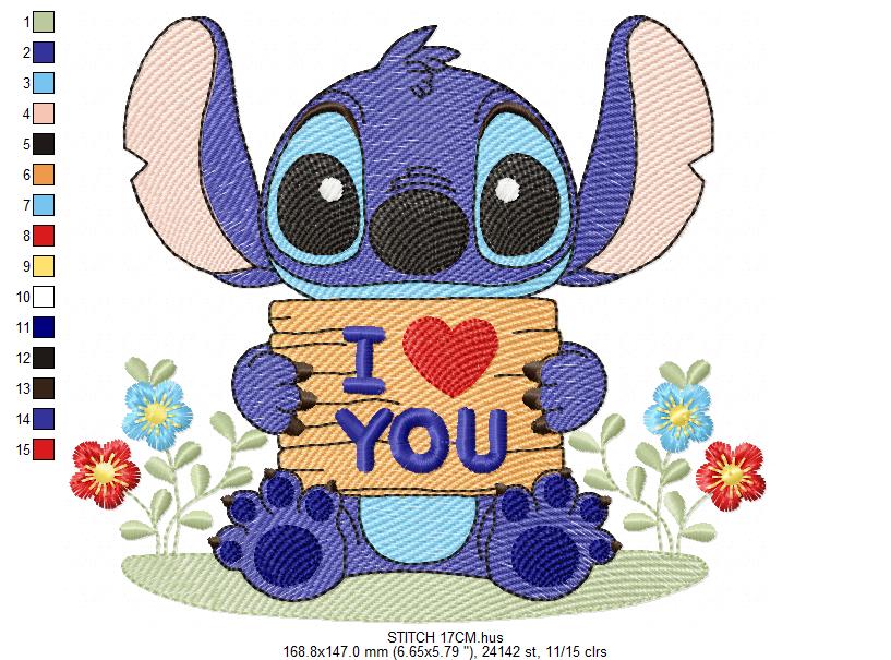 Stitch embroidery design - Lilo and Stitch Cartoon machine embroidery pattern - Baby boy and girl file - Instant digital download pes jef (Copy) Marcia Embroidery