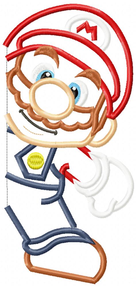 Mario embroidery design - Super Mario Brother Cartoon machine embroidery applique pattern - Baby boy and girl file - Instant digital download Marcia Embroidery