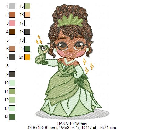 Tiana embroidery design - Disney Princess machine embroidery patterns - Instant digital download (Copy) Marcia Embroidery