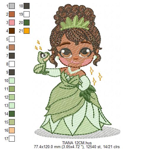 Tiana embroidery design - Disney Princess machine embroidery patterns - Instant digital download (Copy) Marcia Embroidery