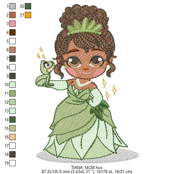 Tiana embroidery design - Disney Princess machine embroidery patterns - Instant digital download (Copy) Marcia Embroidery