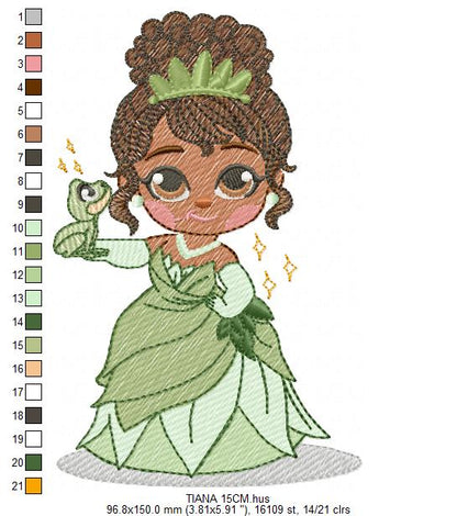 Tiana embroidery design - Disney Princess machine embroidery patterns - Instant digital download (Copy) Marcia Embroidery
