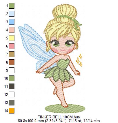 Tinker Bell embroidery design - Disney Princess machine embroidery patterns - Instant digital download (Copy) Marcia Embroidery