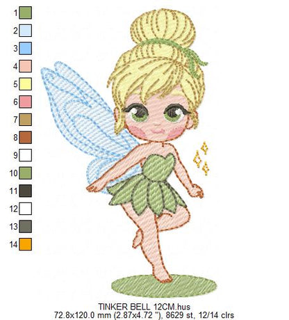 Tinker Bell embroidery design - Disney Princess machine embroidery patterns - Instant digital download (Copy) Marcia Embroidery