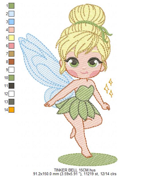 Tinker Bell embroidery design - Disney Princess machine embroidery patterns - Instant digital download (Copy) Marcia Embroidery