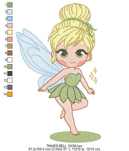Tinker Bell embroidery design - Disney Princess machine embroidery patterns - Instant digital download (Copy) Marcia Embroidery