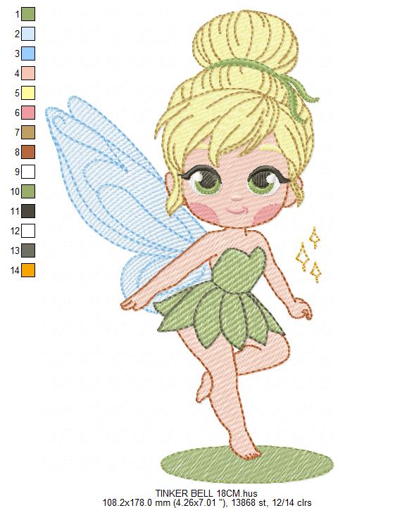 Tinker Bell embroidery design - Disney Princess machine embroidery patterns - Instant digital download (Copy) Marcia Embroidery
