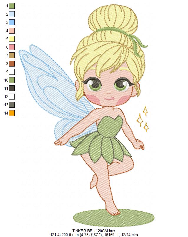 Tinker Bell embroidery design - Disney Princess machine embroidery patterns - Instant digital download (Copy) Marcia Embroidery